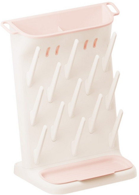 모윰 유아용 스탠딩 젖병건조대, 단품, 피치 핑크