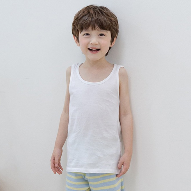 LollyTree 男童款棉質素色運動背心 3件