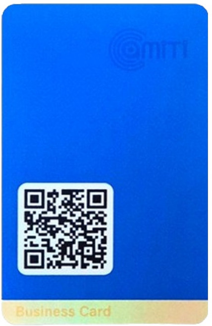 아미티 비즈니스 카드 QR코드 명함, 블루, 1개