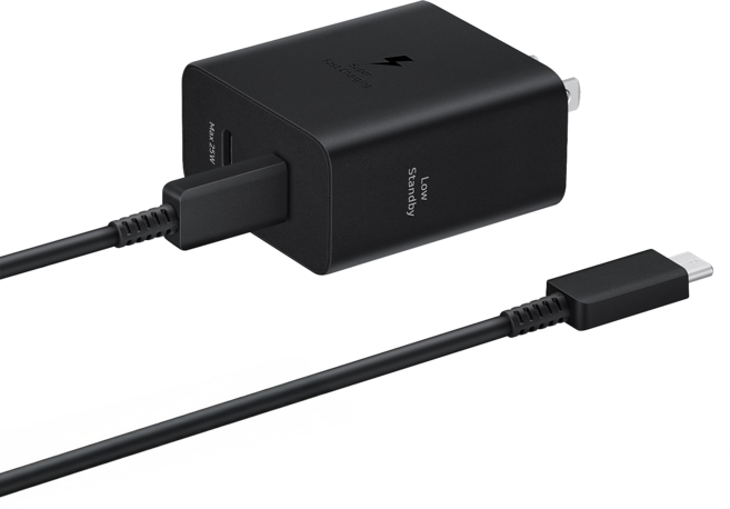 SAMSUNG 三星 50W 雙孔 USB Type-C 旅充 充電器 Super Fast Charging 黑色 EP-T5020X
