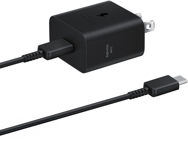 SAMSUNG 三星 25W快充旅充組 附C to C線 T2510XB, 黑色, 1組