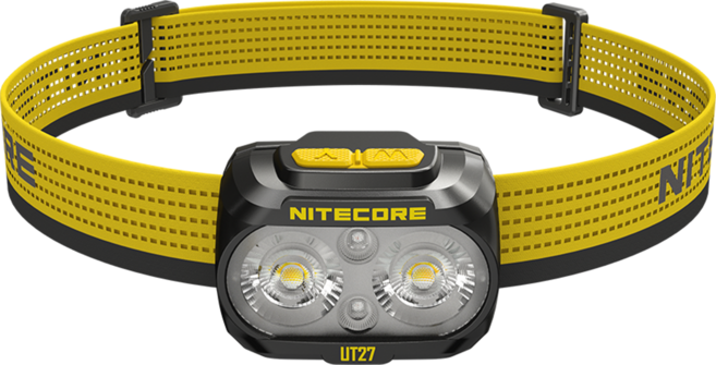 NITECORE 奈特科爾 輕量頭燈 800流明 168m 雙色温三光源 附收納袋 UT27 UHE, 黑色, 1個