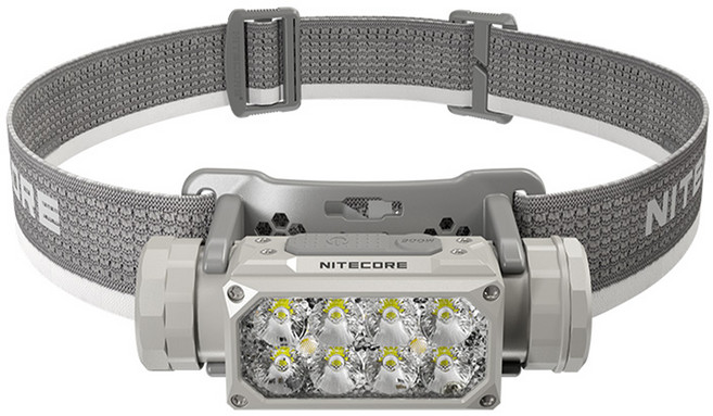 NITECORE 奈特科爾 HC65 UHE 2000流明高亮頭燈 三光源金屬 附收納盒電池, 灰色, 1個
