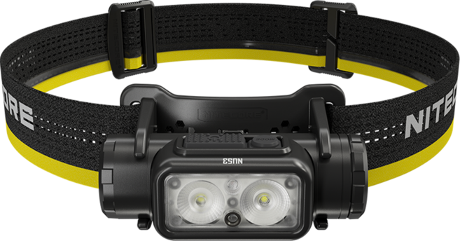 NITECORE 奈特科爾 1800流明 175m 輕量化高性能工業頭燈 內建高容量電池 附收納袋 NU53, 黑色, 1個