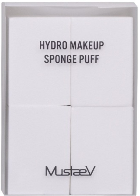 머스테브 하이드로 메이크업 스펀지 퍼프 4p, 화이트, 1개