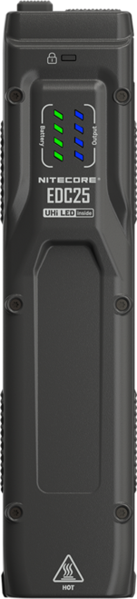 NITECORE 奈特科爾 3000流明 300m 戰術EDC手電筒 輕薄一鍵爆閃雙鎖定 EDC25, 黑色, 1個