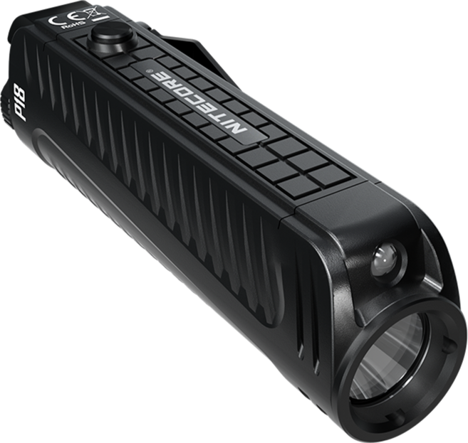 NITECORE 奈特科爾 雙光源緊湊戰術手電筒 1800流明 附電池 P18, 黑色, 1個
