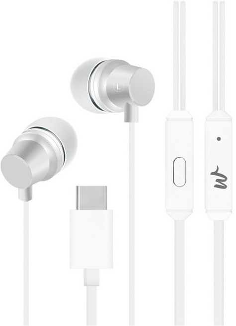 휴우 C타입 커널형 유선 이어폰, WH-BWE1, 화이트