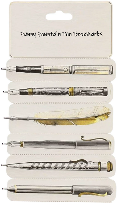 코코로이 책갈피 겸용 페이퍼 펜 6종 세트, 블랙, 1개