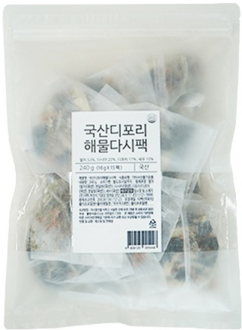 이미지 국산 디포리 해물 다시팩, 240g, 1개