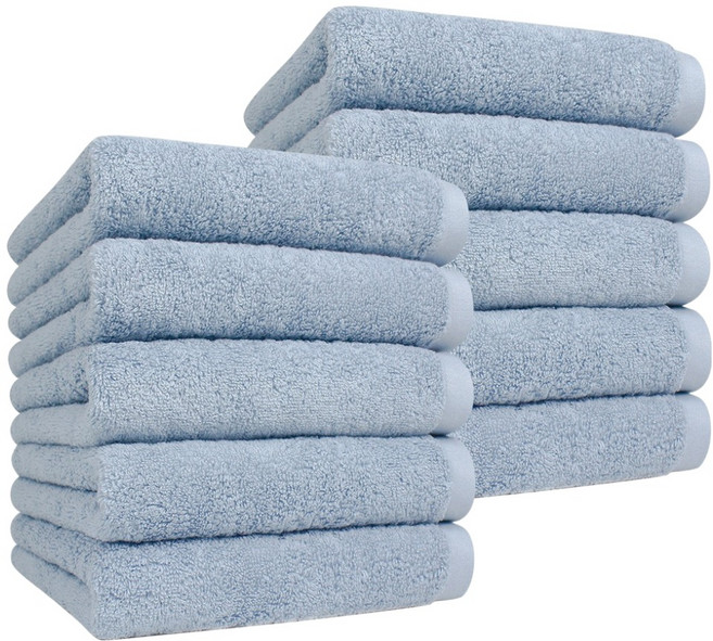 송월타월 세이프 퓨어 항균 호텔 수건 170g 30수 코마사, 라이트블루, 10개