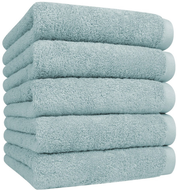 송월타월 세이프 퓨어 항균 호텔 수건 170g 30수 코마사, 라이트그린, 5개