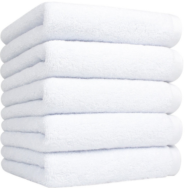 송월타월 세이프 퓨어 항균 호텔 수건 170g 30수 코마사, 화이트, 5개