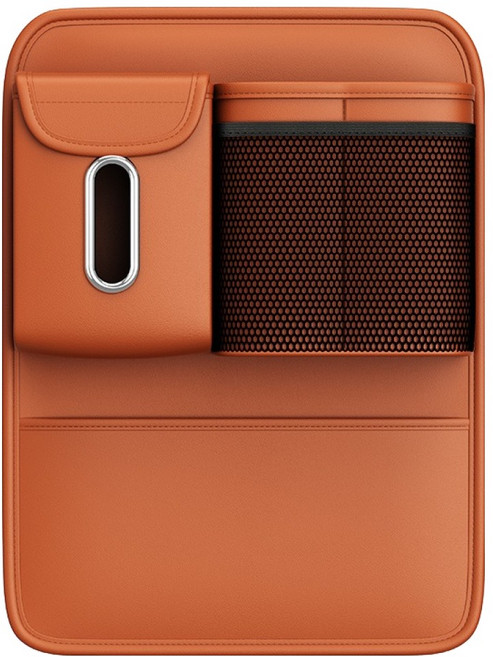 리버폭스 등받이 티슈케이스 멀티 수납 킥매트, 오렌지, 1개