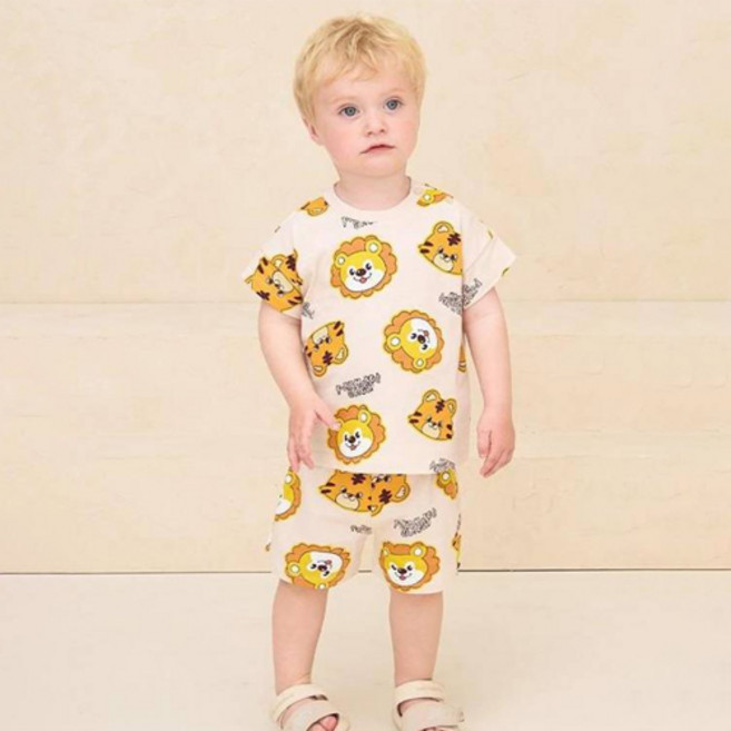밀크마일 아동용 라이언앤 타이거 상하복 세트