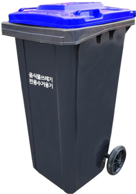 음식물 쓰레기 분리 수거함 일반형 기본인쇄 120L, 청색, 1개
