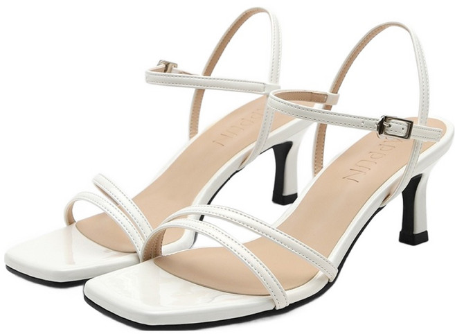 사뿐 여성용 글리스 스퀘어 스트랩 샌들힐 6cm