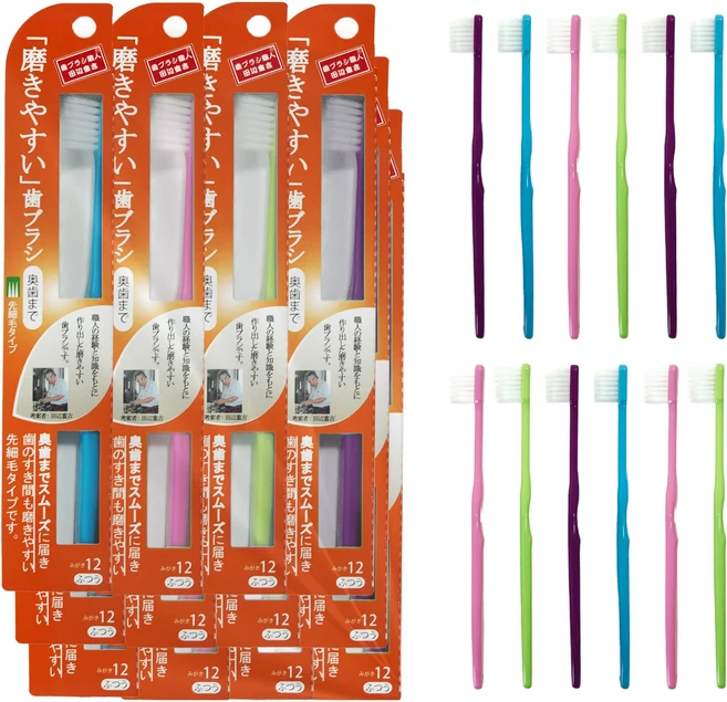 타나베 일본 장인칫솔 어금니 미세모 LT-12, 1세트, 12개입 - 쿠팡