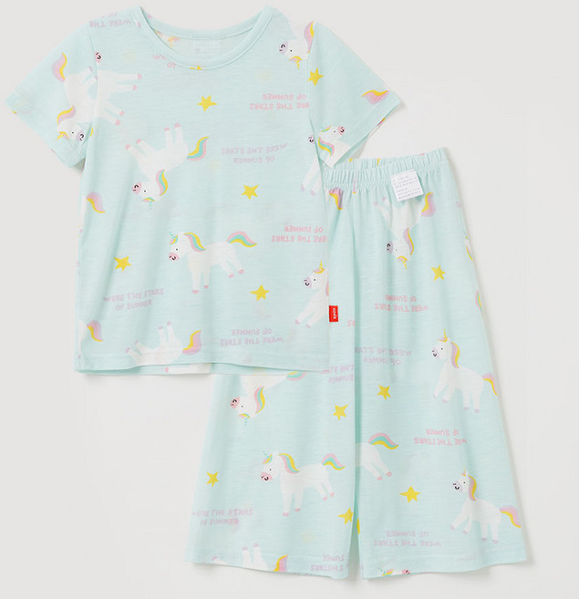 오즈키즈 아동용 별빛유니콘 실내복 상하 세트