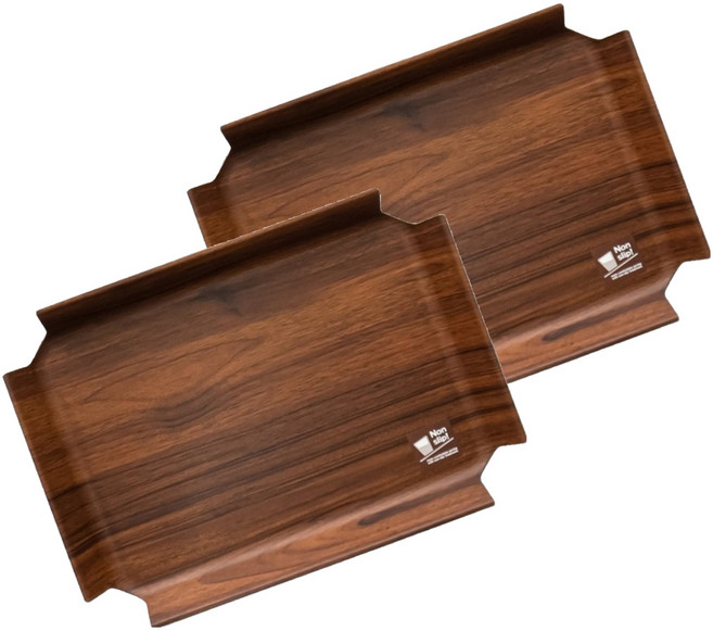 로흐야 로야 바게트 논슬립 트레이, 뉴월넛, 2개