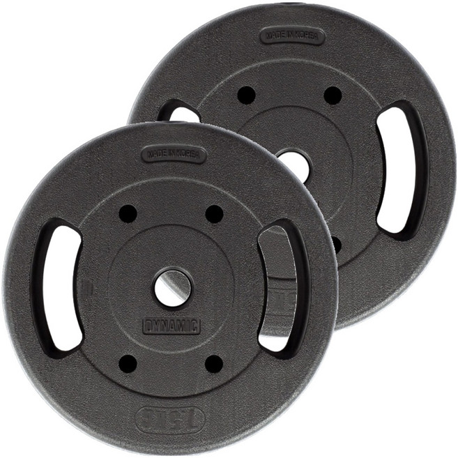 BANSUK SPORTS PVC塗層 韓國製K槓鈴, 黑色, 2個, 7.5kg