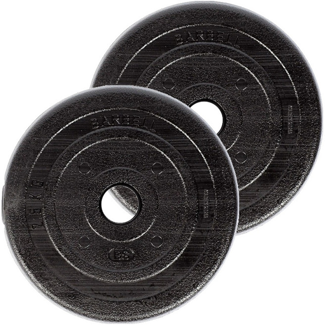 반석스포츠 PVC 코팅 국산K바벨, 2.5kg, 2개, 블랙