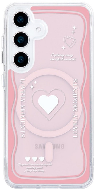 유스픽 더블 하트 강력한 메가 맥세이프 젤하드 휴대폰 케이스