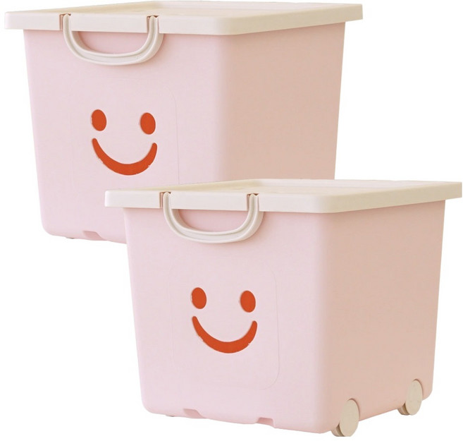 보노하우스 모던 이동식 해피박스 44L, 핑크, 2개