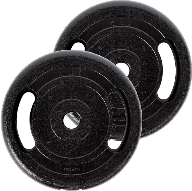 반석스포츠 PVC 코팅 국산K바벨, 5kg, 2개, 블랙