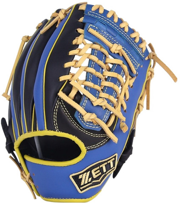 제트 올라운드 글러브 우투용 BPGK-3515, 블루 + 블랙 + 옐로우, 1개