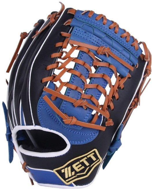 제트 올라운드 글러브 우투용 BPGK-4521, 블랙 + 블루 + 브라운, 1개