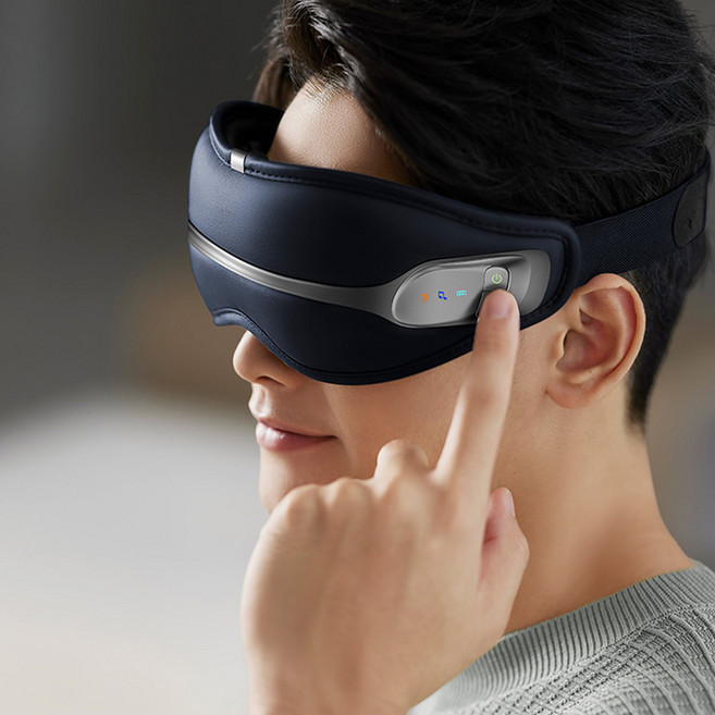 필립스 진동 온열 눈 블루투스 안마기, PPM2321, 다크블루