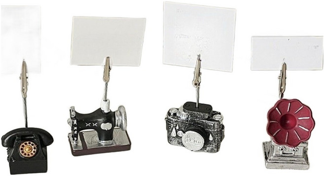 픽딜 예쁜 메모홀더 4종 세트, 골동품 시리즈, 1세트