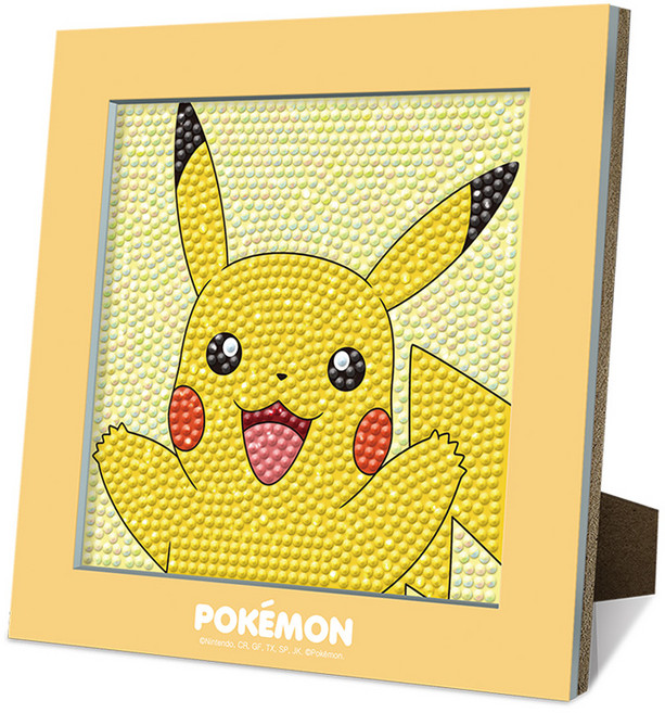 스탠드 액자 보석십자수 DIY키트, 피카츄, 1개