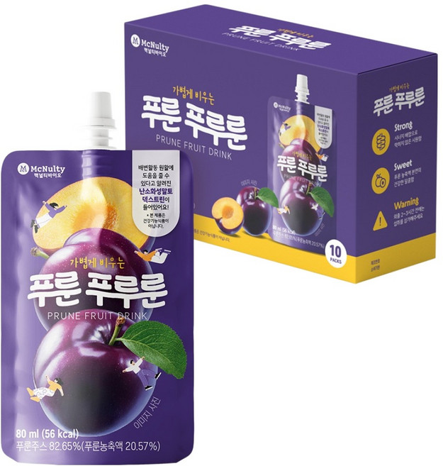 mcnulty bio Prune Pururun 一天一包西梅汁, 10個, 80ml