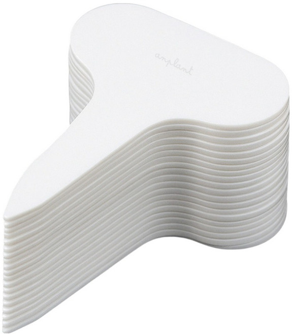 앙플랜트 라운드 대용량 식물 이름표 5cm 100p, 화이트
