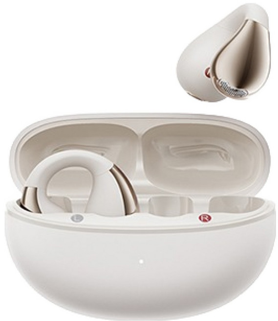 QCY 오픈형 무선 블루투스 이어폰 QCY-CROSSKY T33 APP 화이트 25시간