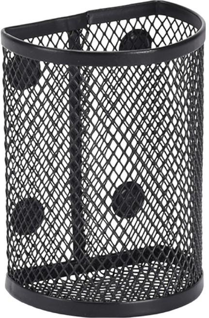 미니멀랩 냉장고 부착 자석 반원형 펜꽂이 7.5 x 5.5 x 10 cm, 블랙, 1개