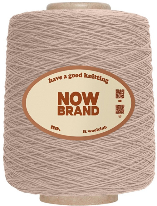 WoolClub NOWBRAND 高級精梳棉紗編織線 12股 600g, 1個, 819 粉米色