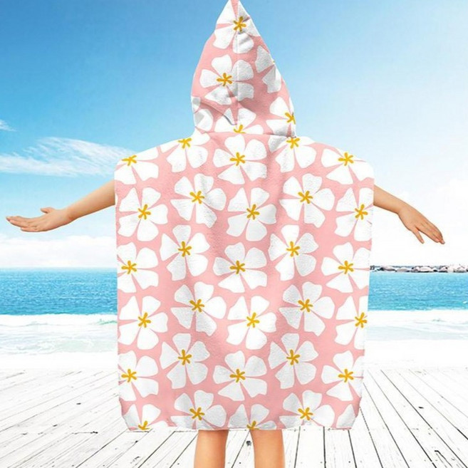 키즈트리 아동용 극세사 후드 비치 가운 SN-014