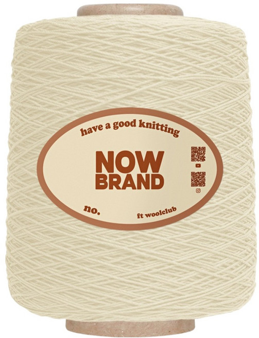 WoolClub NOWBRAND 高級精梳棉紗編織線 12股 600g, 1個, 802 象牙白