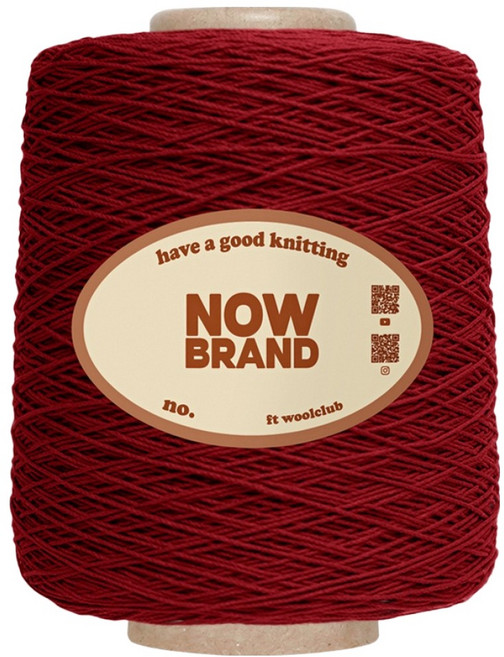 WoolClub NOWBRAND 高級精梳棉紗 12股 600g, 1個, 818 酒紅色