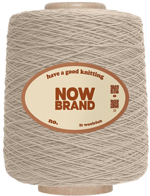 WoolClub NOWBRAND 高級精梳棉紗編織線 12股 600g, 1個, 805 米色
