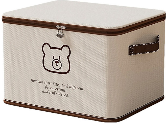 승연하우스 의류 이불 다용도 보관 리빙박스, 베이지, 1개