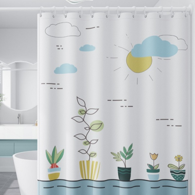 타미나요 다용도 샤워커튼, 식물원, 1개