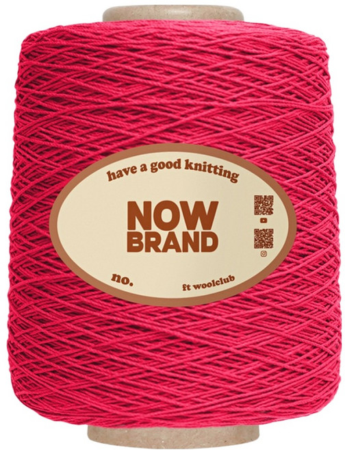 WoolClub NOWBRAND 高級精梳棉紗 12股 600g, 1個, 814 紅粉色