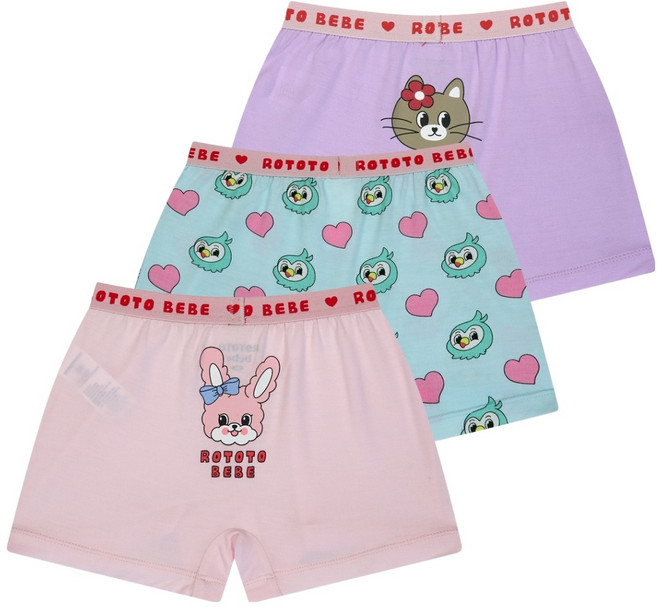 로토토베베 여아용 트로피컬 사각팬티 3종 세트