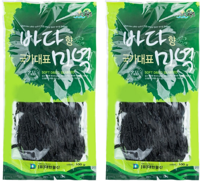 완도건강해 완도산 건미역, 100g, 2개