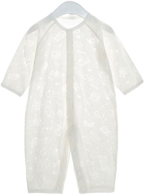 조이멀티 엠케이 유아용 물고기매쉬 실내 긴팔 우주복