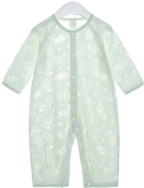 조이멀티 엠케이 유아용 물고기매쉬 실내 긴팔 우주복